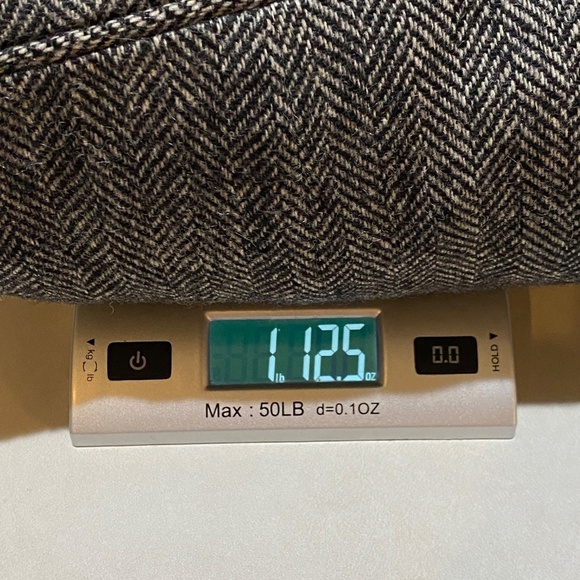 Mens 100% Shetland Wool Blazer Sport Coat Towncraft 42L Gray Herringbone Classic - Picture 13 of 13